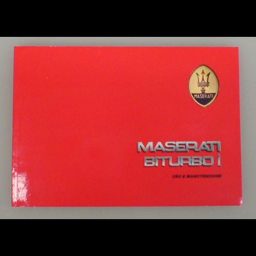 Use and maintenance manual Maserati Biturbo 2000 i