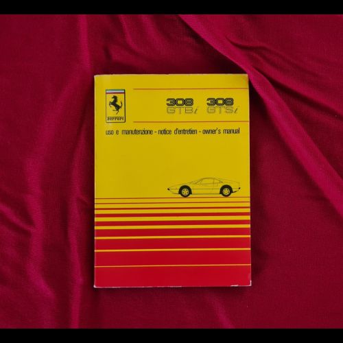 Ferrari 308 GTBi / 308 GTSi use and maintenance manual