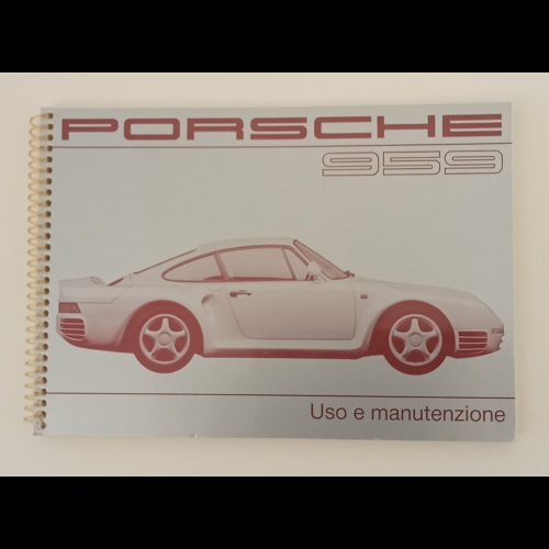 PORSCHE 959 - LIBRETTO USO E MANUTENZIONE 