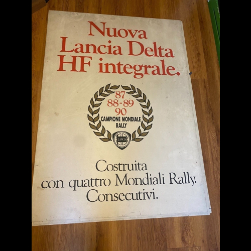  Cartelloni pubblicitari Lancia Delta campione del mondo(3 pz)