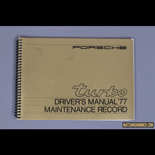 Manuale del conducente Porsche 930 Turbo 1977